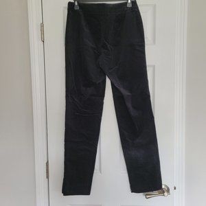 Talbots Black Velveteen Side Zip Trousers Size 4